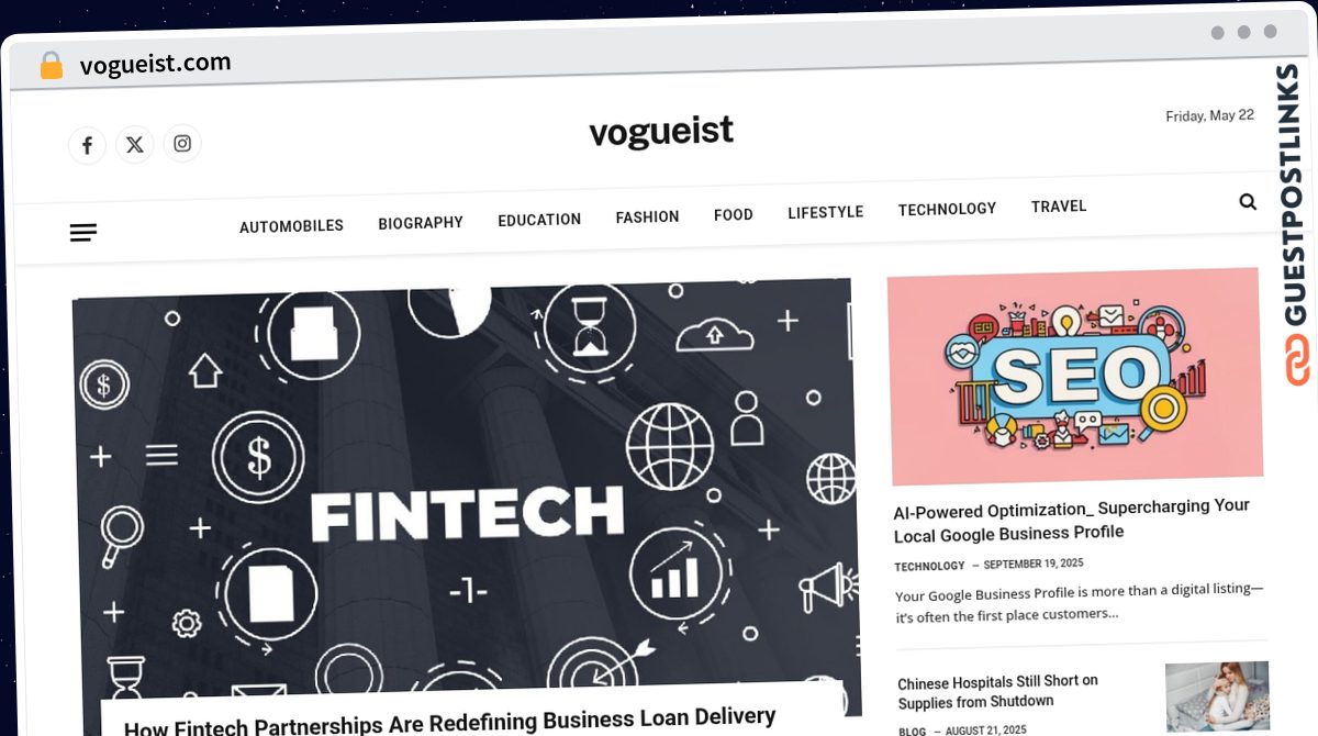 Publish Guest Post on vogueist.com