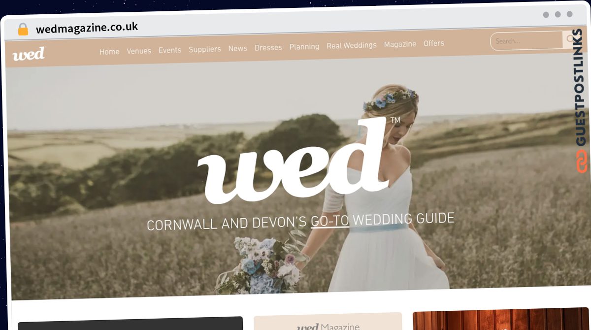 Publish Guest Post on wedmagazine.co.uk