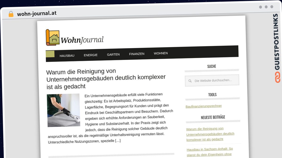 Publish Guest Post on wohn-journal.at