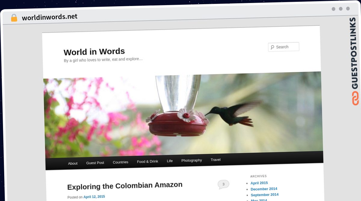 Publish Guest Post on worldinwords.net