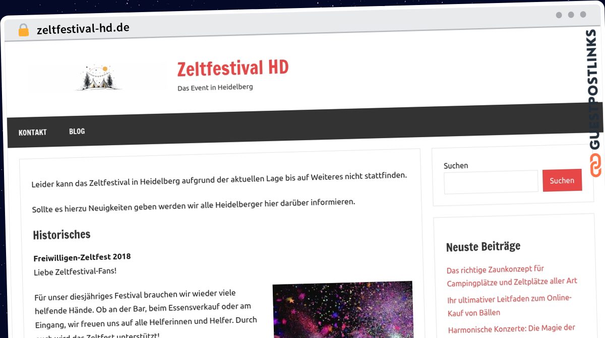 Publish Guest Post on zeltfestival-hd.de