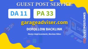 Buy Guest Post on garageadviser.com