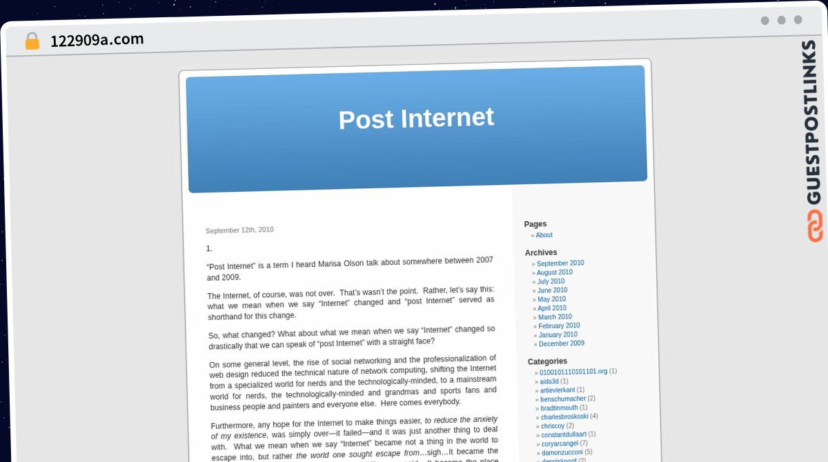 Publish Guest Post on 122909a.com