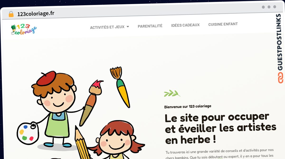 Publish Guest Post on 123coloriage.fr