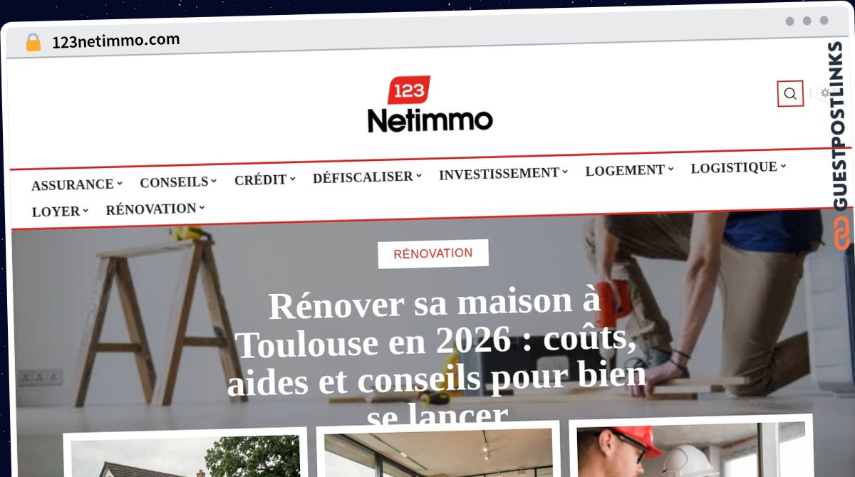 Publish Guest Post on 123netimmo.com