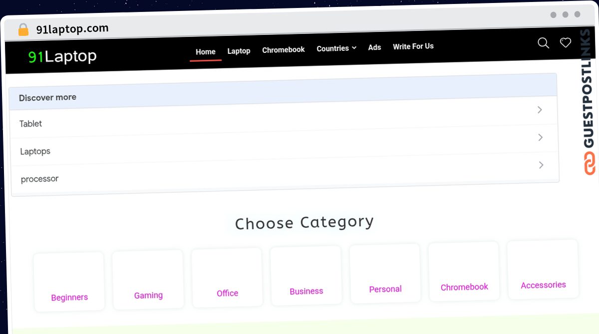 Publish Guest Post on 91laptop.com