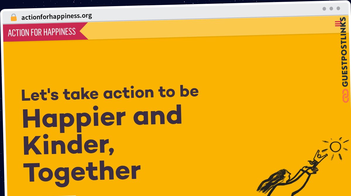 Publish Guest Post on actionforhappiness.org