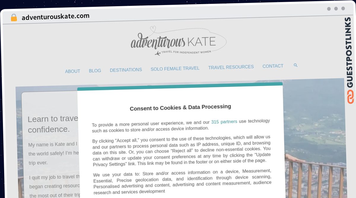 Publish Guest Post on adventurouskate.com