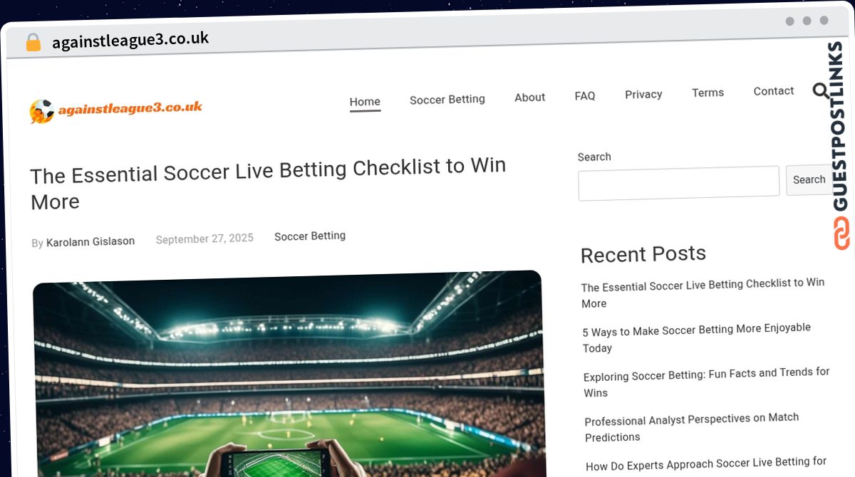 Publish Guest Post on againstleague3.co.uk