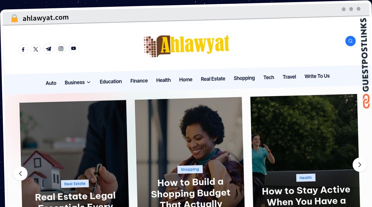Publish Guest Post on ahlawyat.com