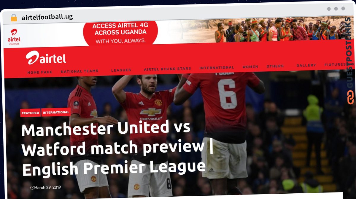 Publish Guest Post on airtelfootball.ug