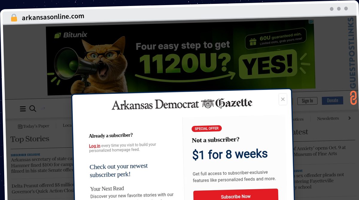 Publish Guest Post on arkansasonline.com