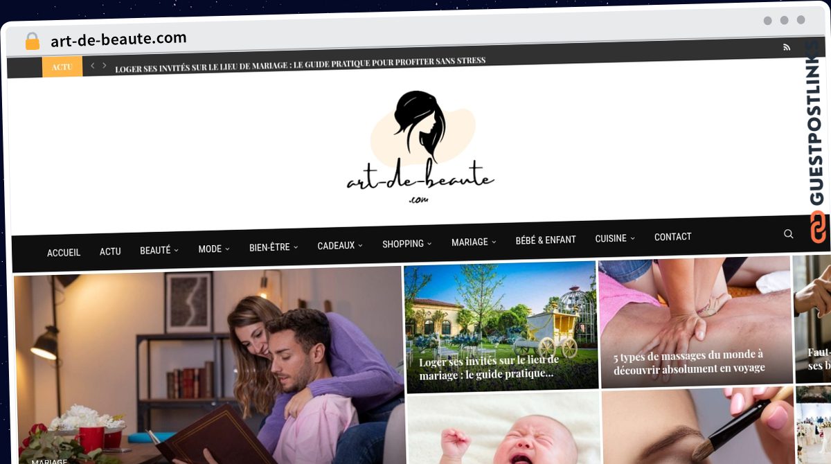 Publish Guest Post on art-de-beaute.com
