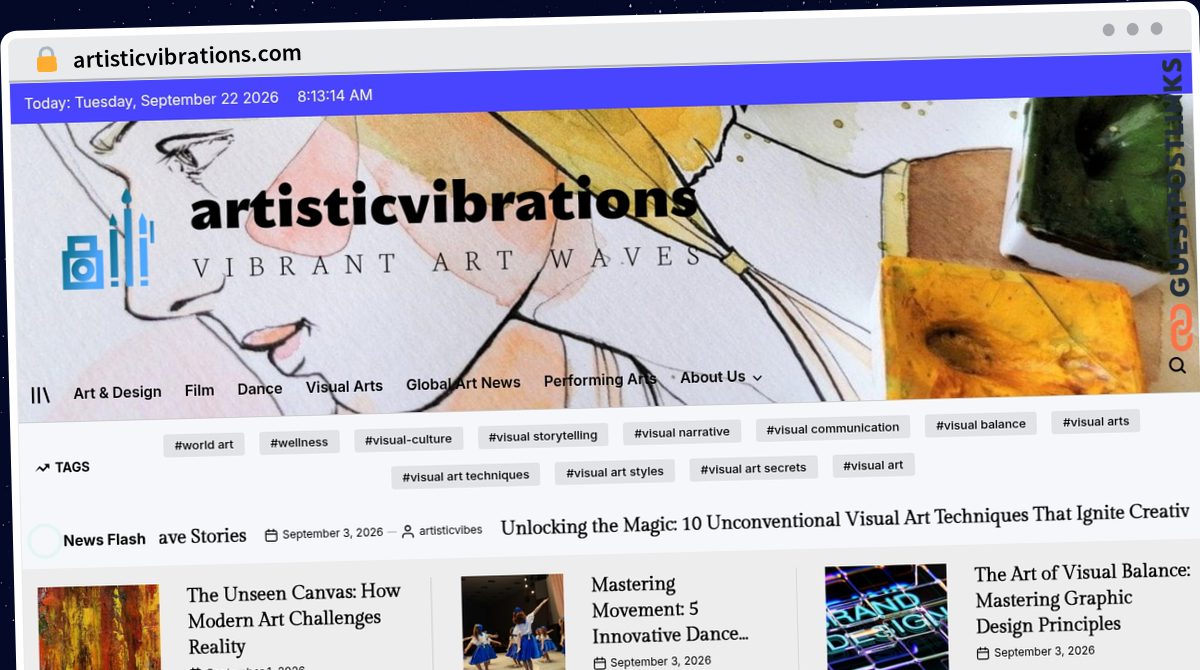 Publish Guest Post on artisticvibrations.com