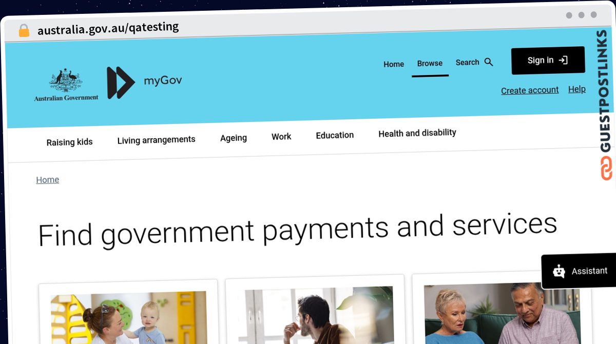 Publish Guest Post on australia.gov.au/qatesting