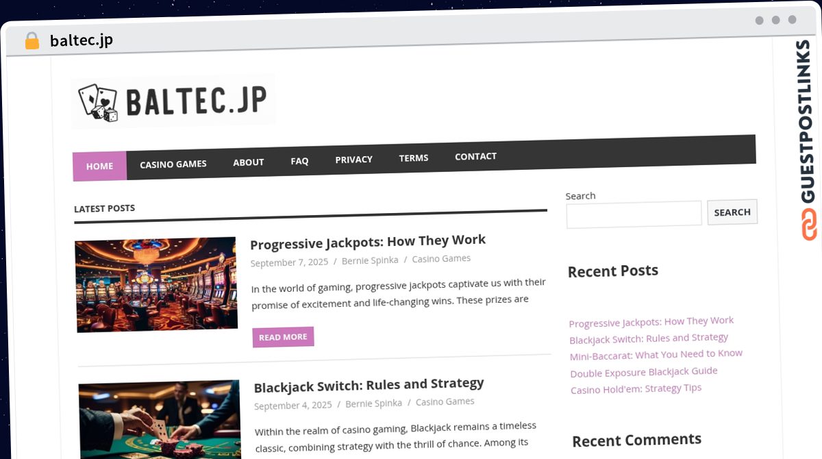 Publish Guest Post on baltec.jp