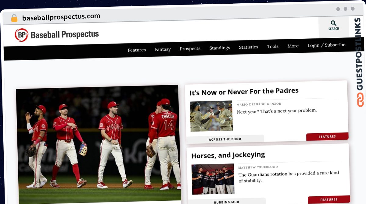 Publish Guest Post on baseballprospectus.com