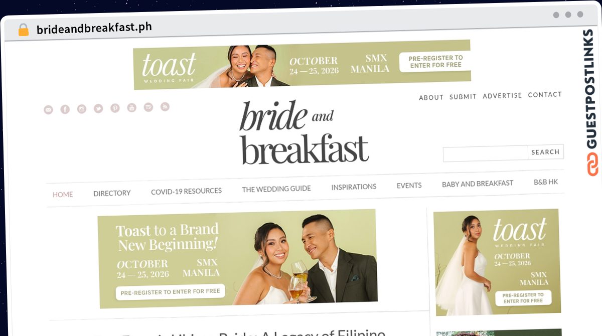 Publish Guest Post on brideandbreakfast.ph