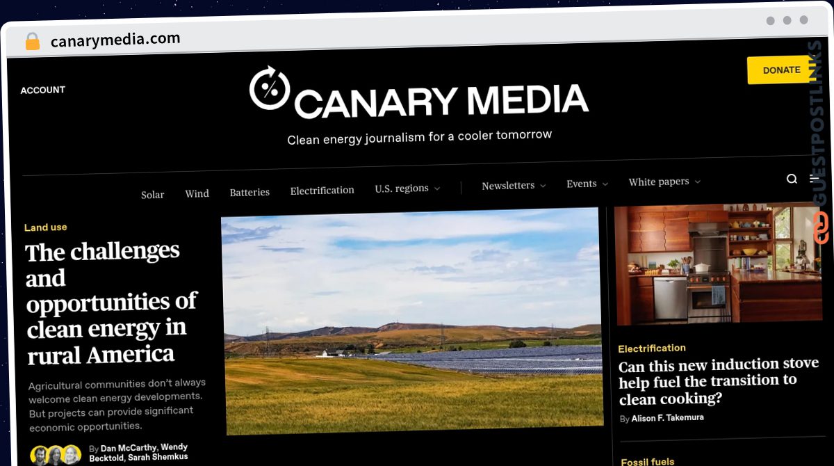 Publish Guest Post on canarymedia.com