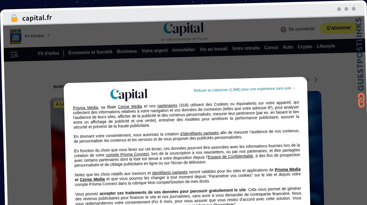 Publish Guest Post on capital.fr