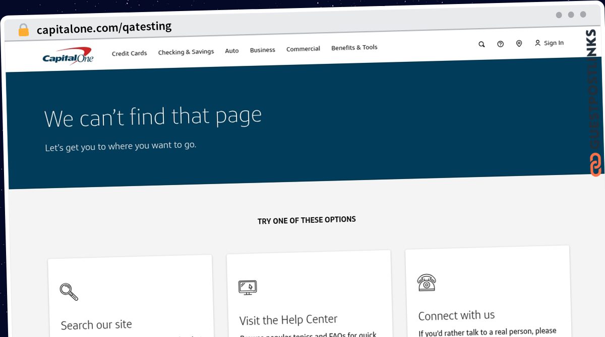 Publish Guest Post on capitalone.com/qatesting