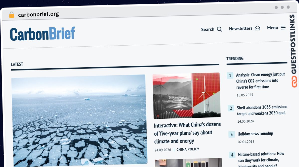 Publish Guest Post on carbonbrief.org