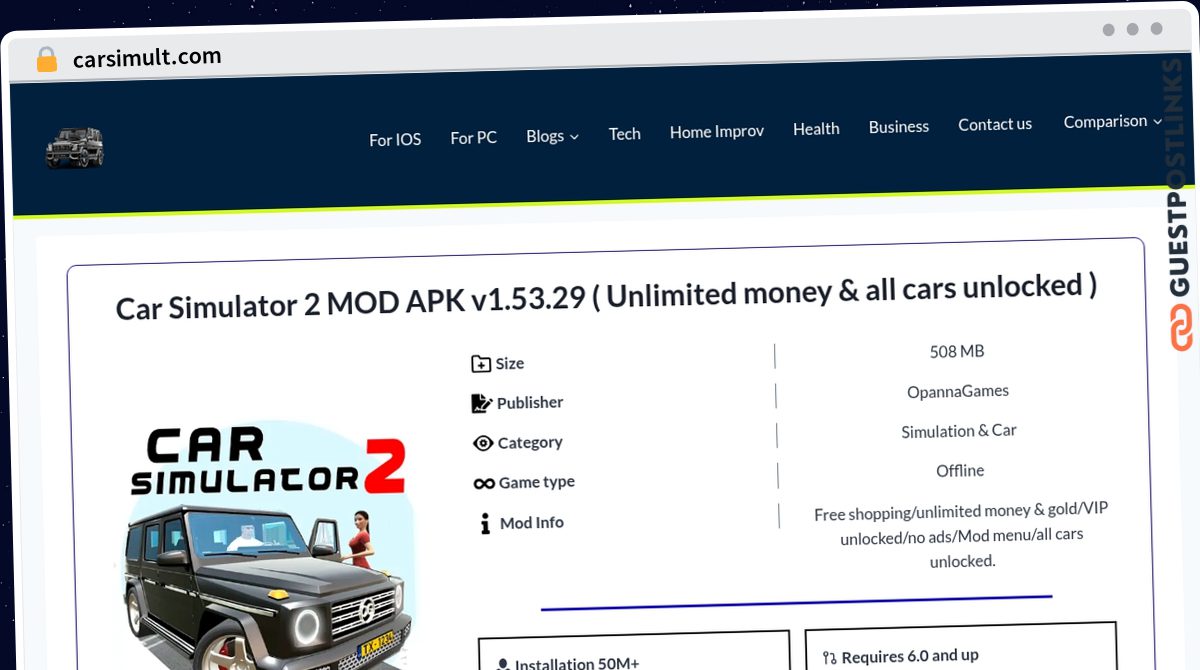 Publish Guest Post on carsimult.com