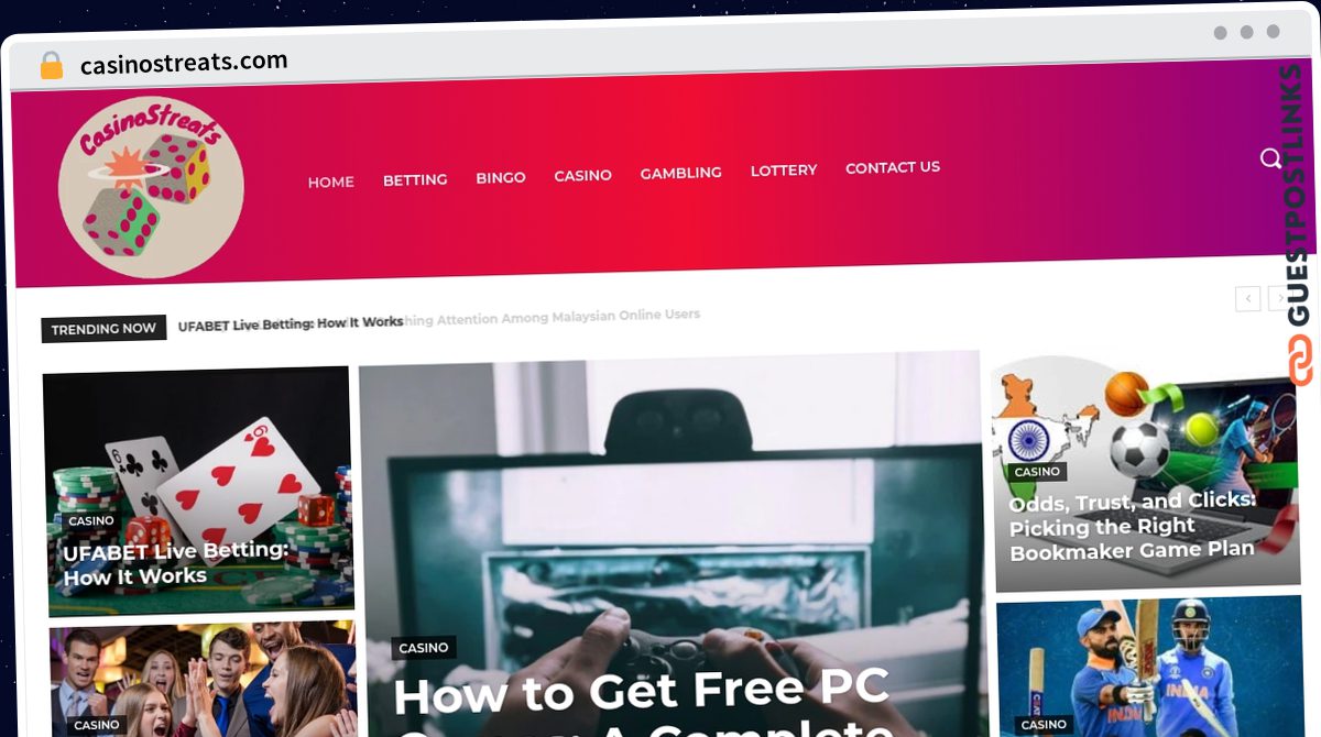 Publish Guest Post on casinostreats.com