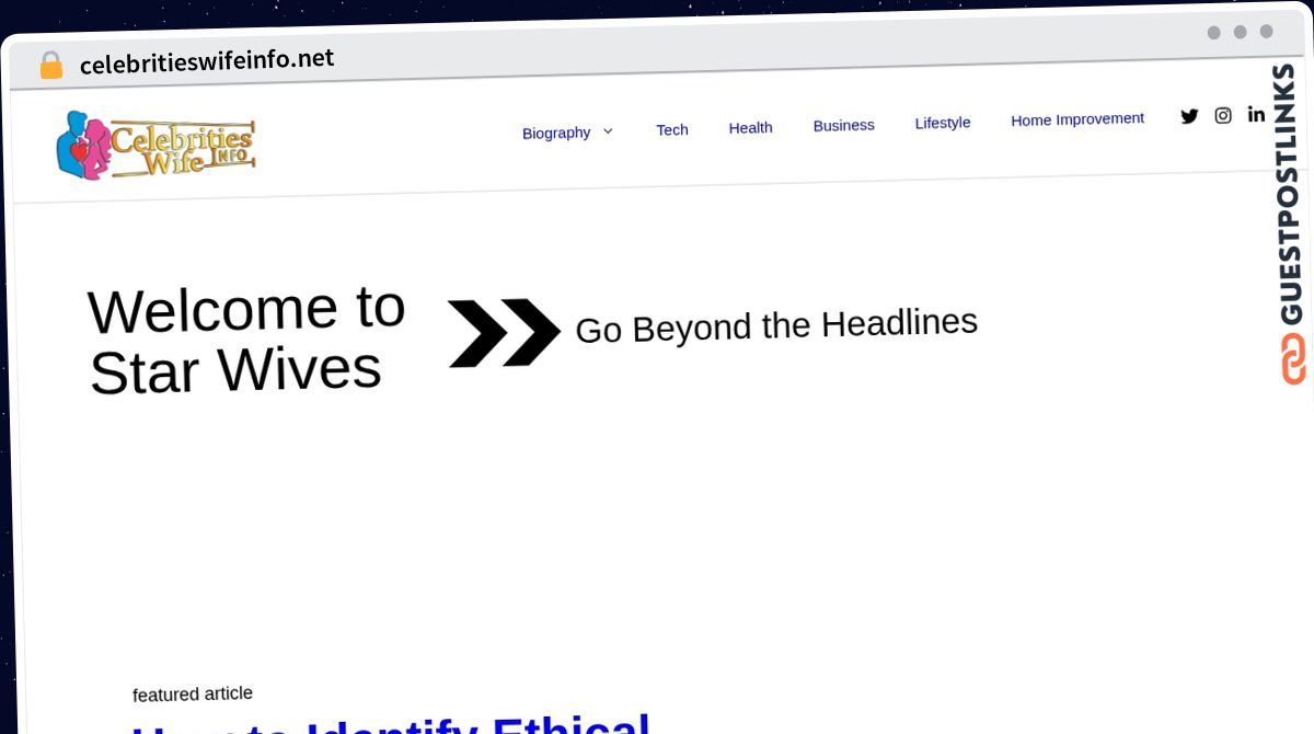 Publish Guest Post on celebritieswifeinfo.net