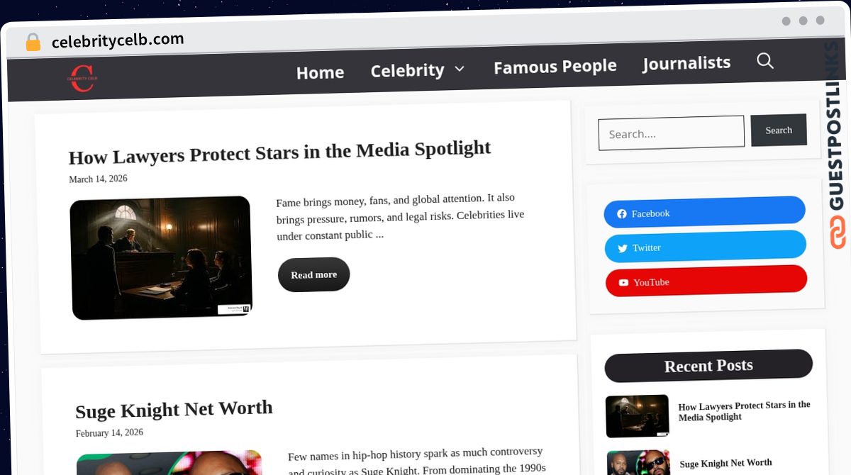 Publish Guest Post on celebritycelb.com
