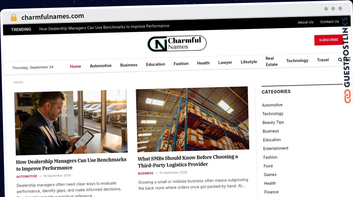 Publish Guest Post on charmfulnames.com
