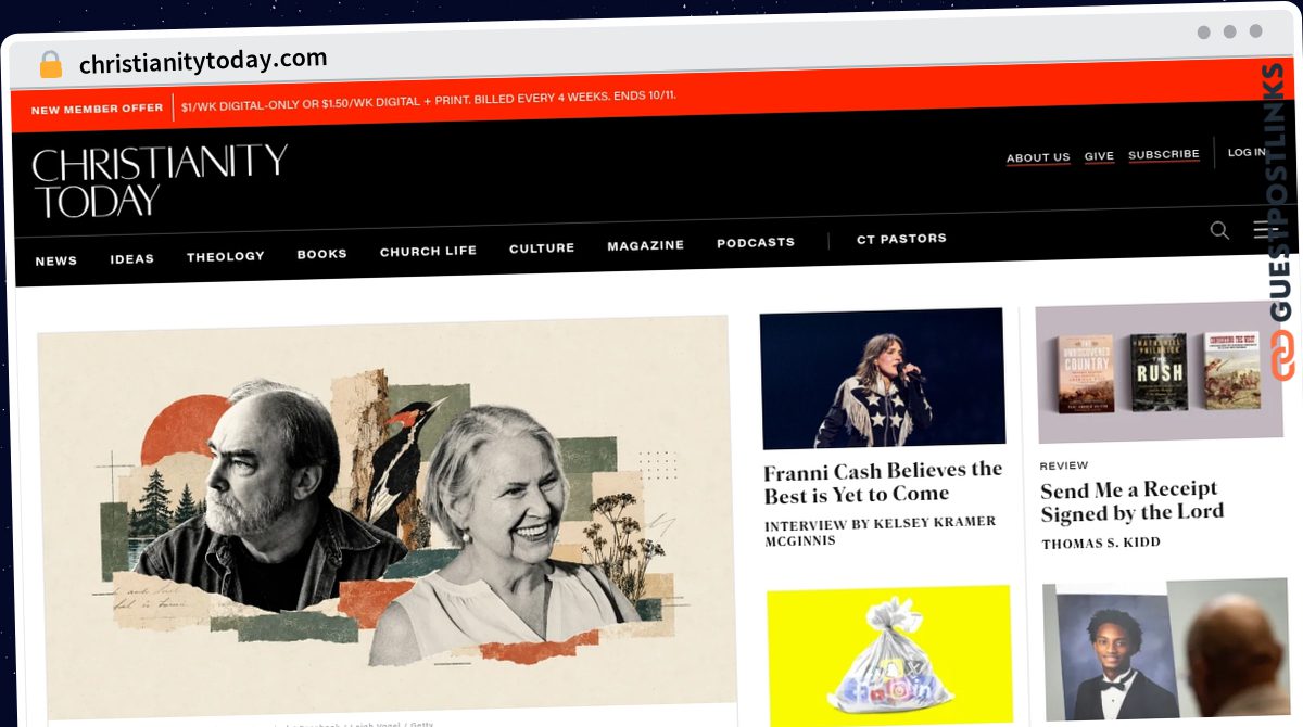 Publish Guest Post on christianitytoday.com