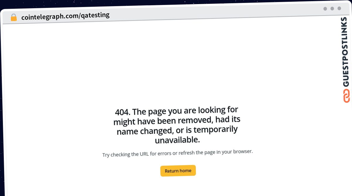 Publish Guest Post on cointelegraph.com/qatesting