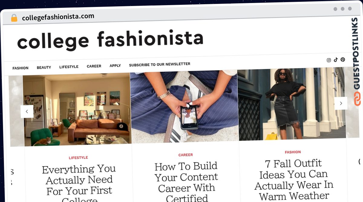 Publish Guest Post on collegefashionista.com