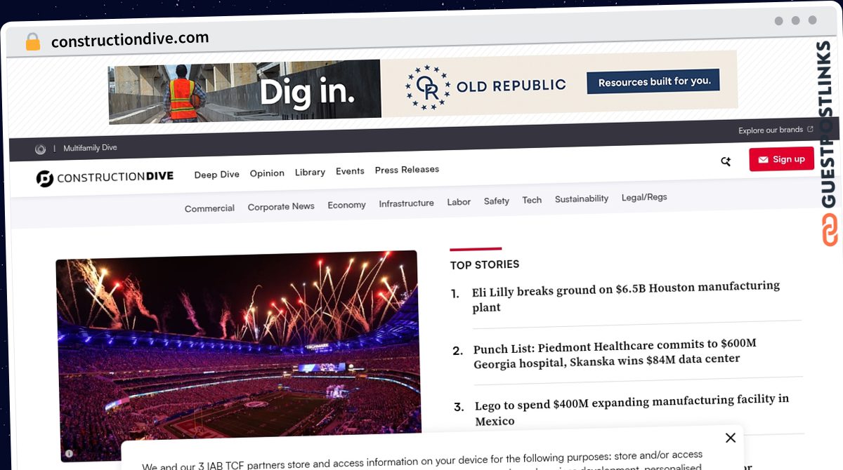 Publish Guest Post on constructiondive.com