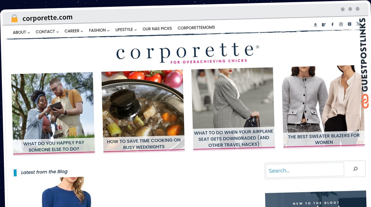 Publish Guest Post on corporette.com