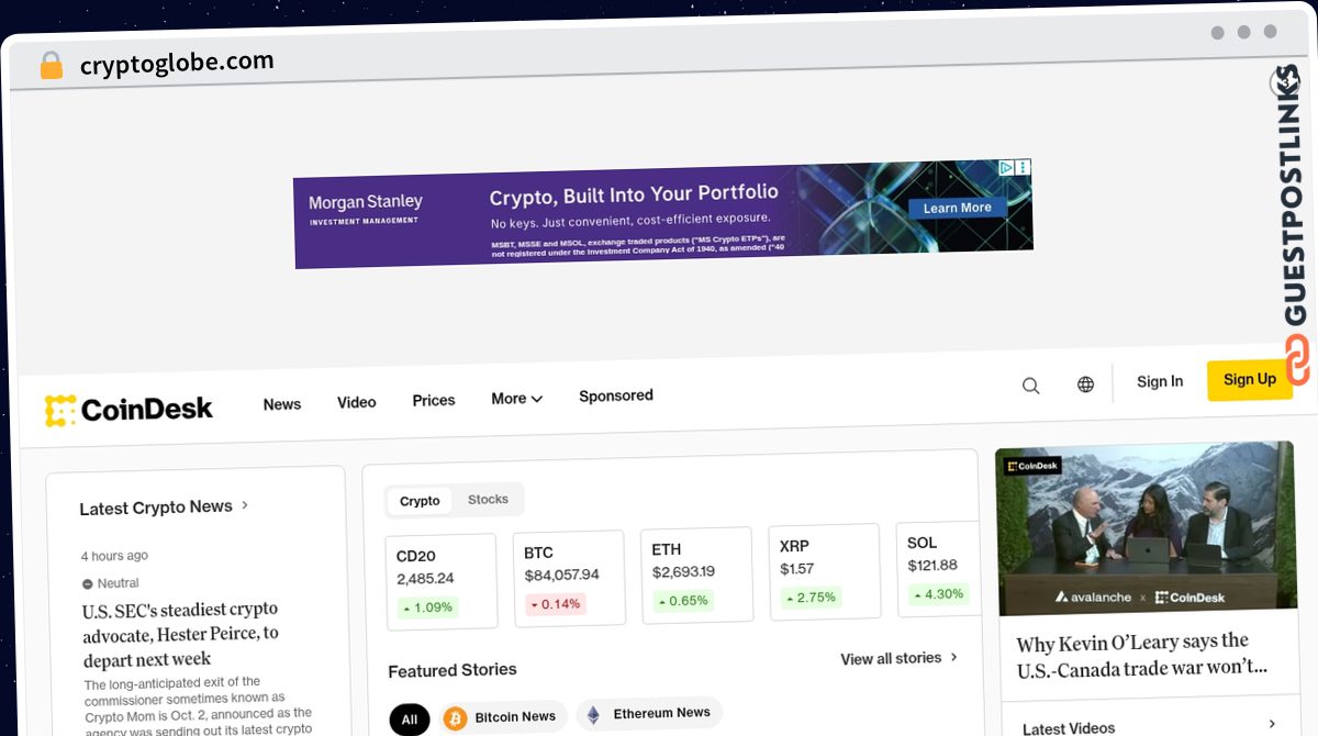 Publish Guest Post on cryptoglobe.com