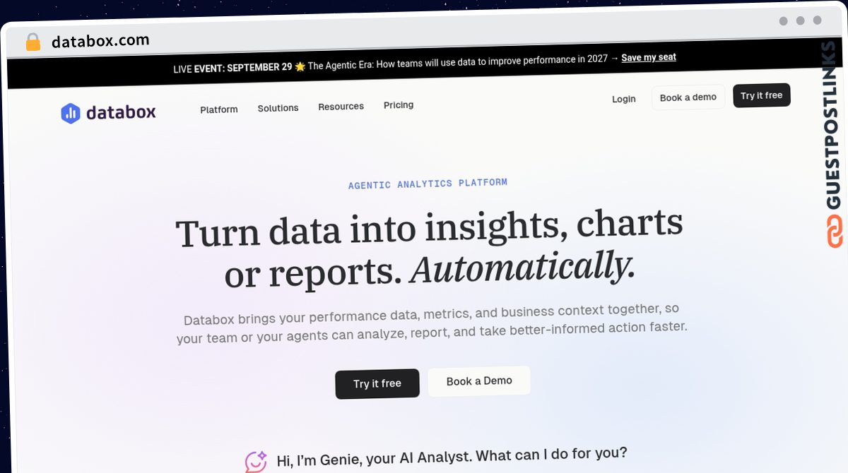 Publish Guest Post on databox.com