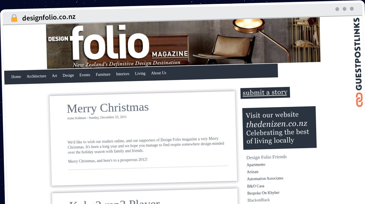 Publish Guest Post on designfolio.co.nz