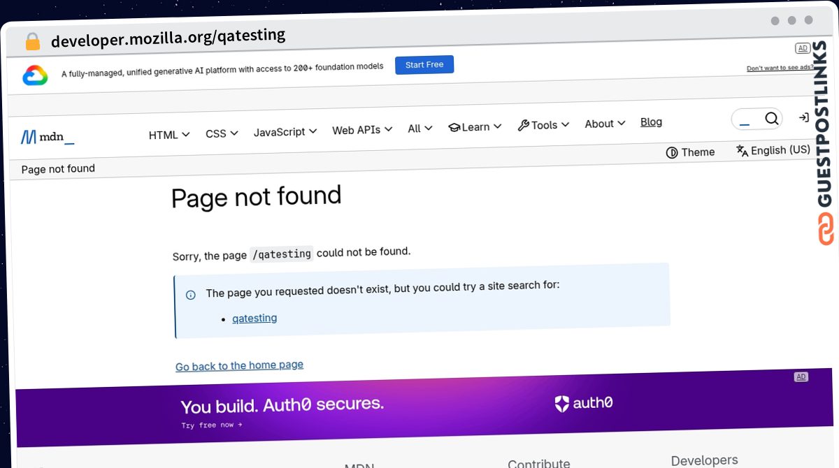 Publish Guest Post on developer.mozilla.org/qatesting