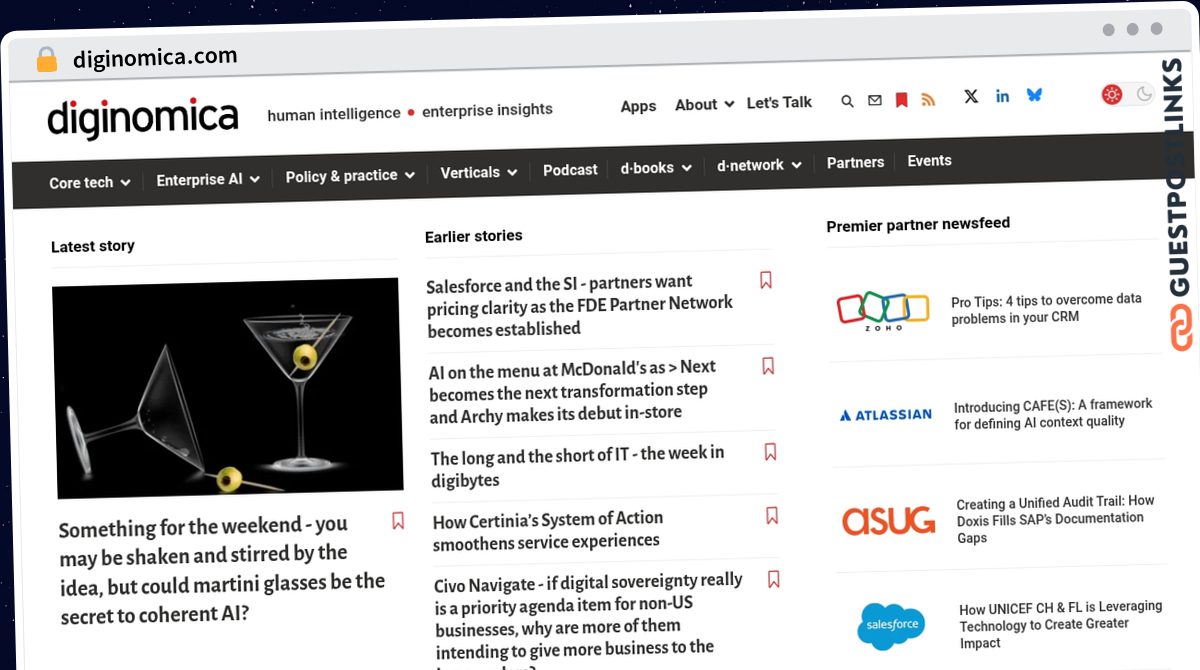 Publish Guest Post on diginomica.com