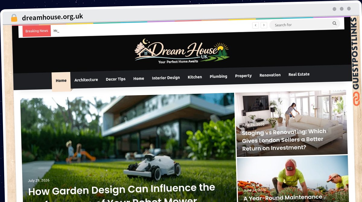Publish Guest Post on dreamhouse.org.uk