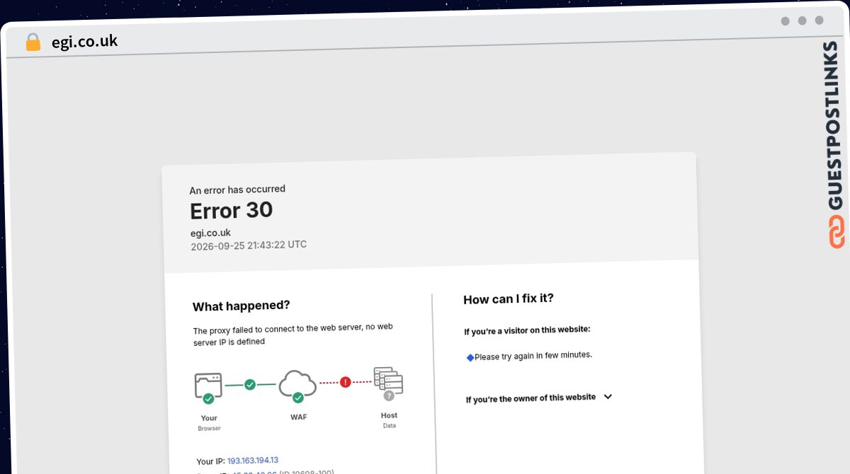 Publish Guest Post on egi.co.uk