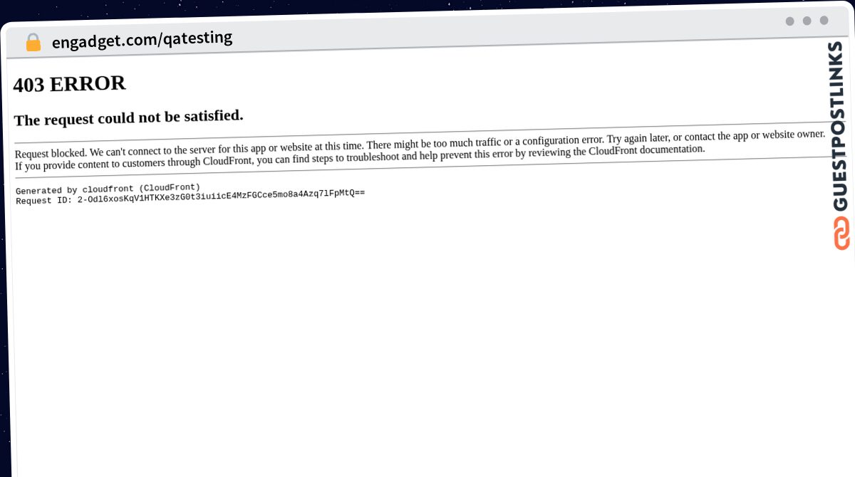 Publish Guest Post on engadget.com/qatesting