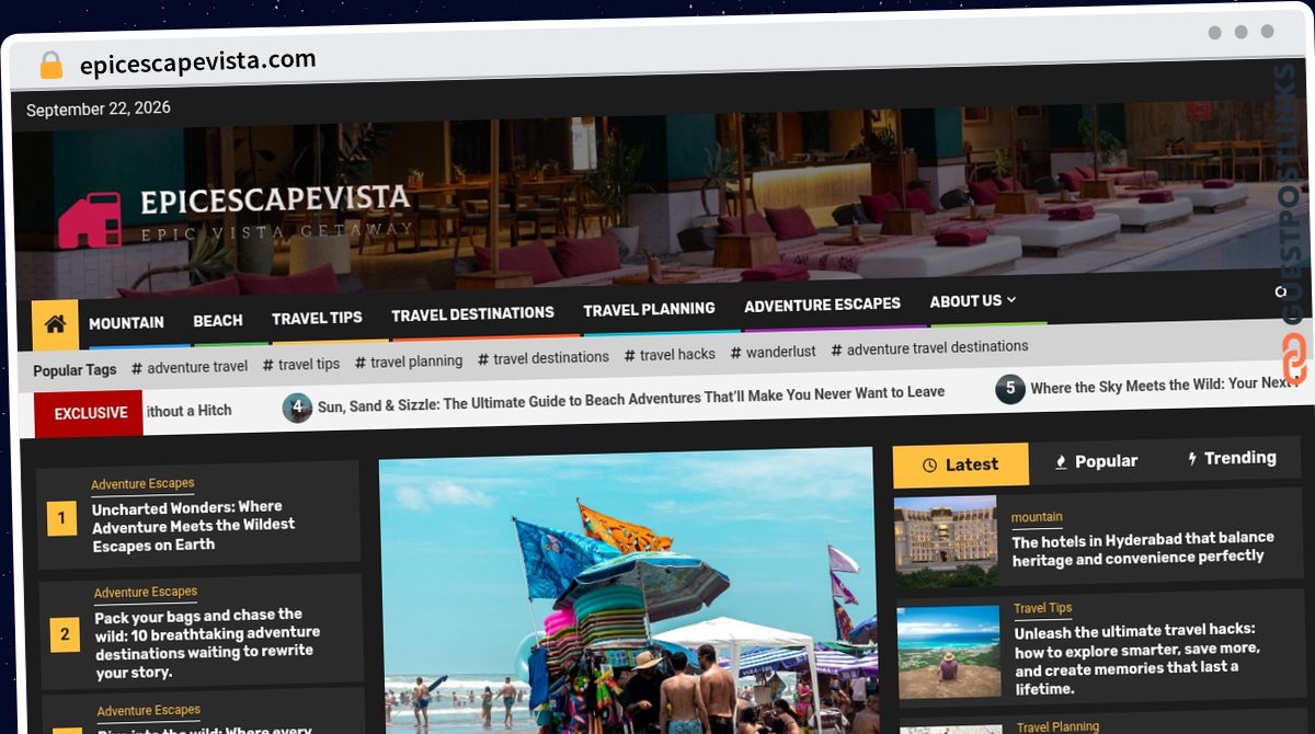 Publish Guest Post on epicescapevista.com