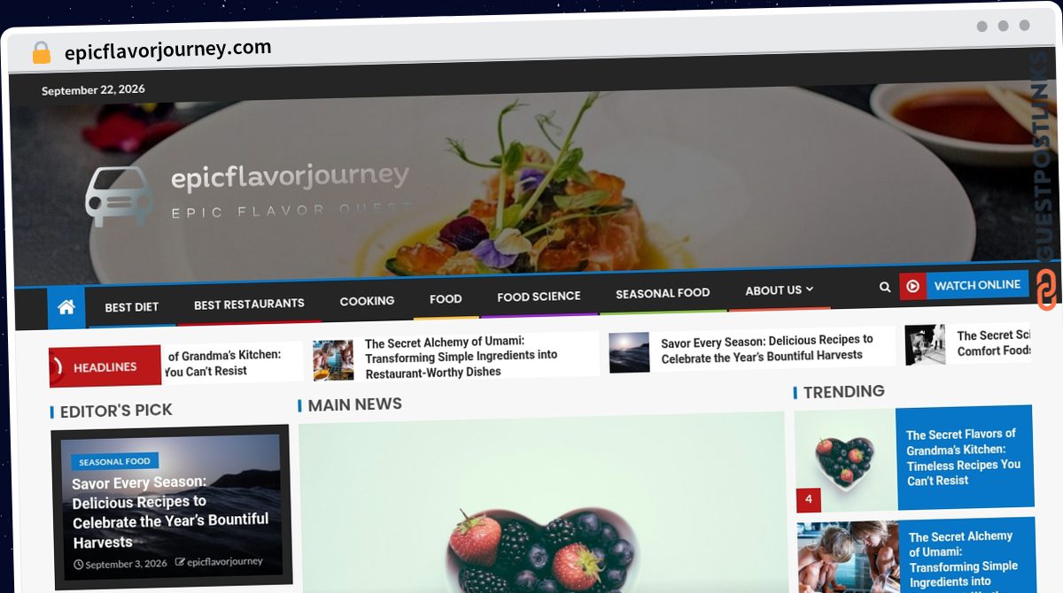 Publish Guest Post on epicflavorjourney.com