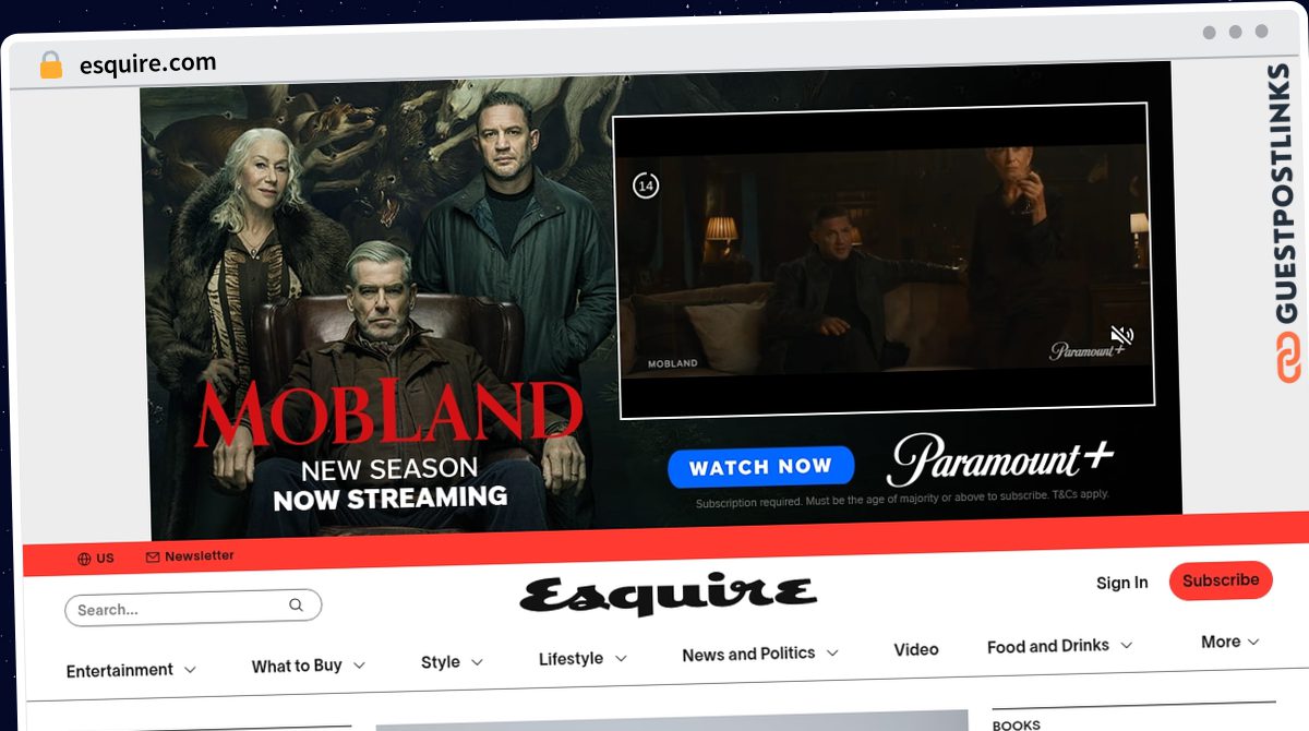 Publish Guest Post on esquire.com