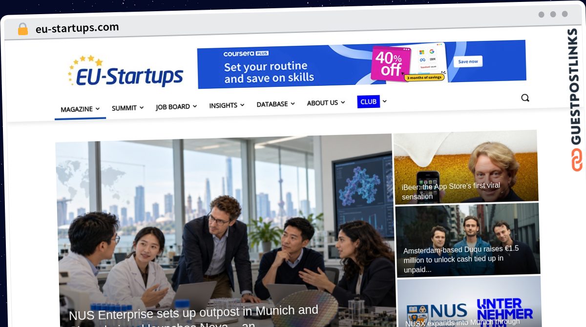 Publish Guest Post on eu-startups.com