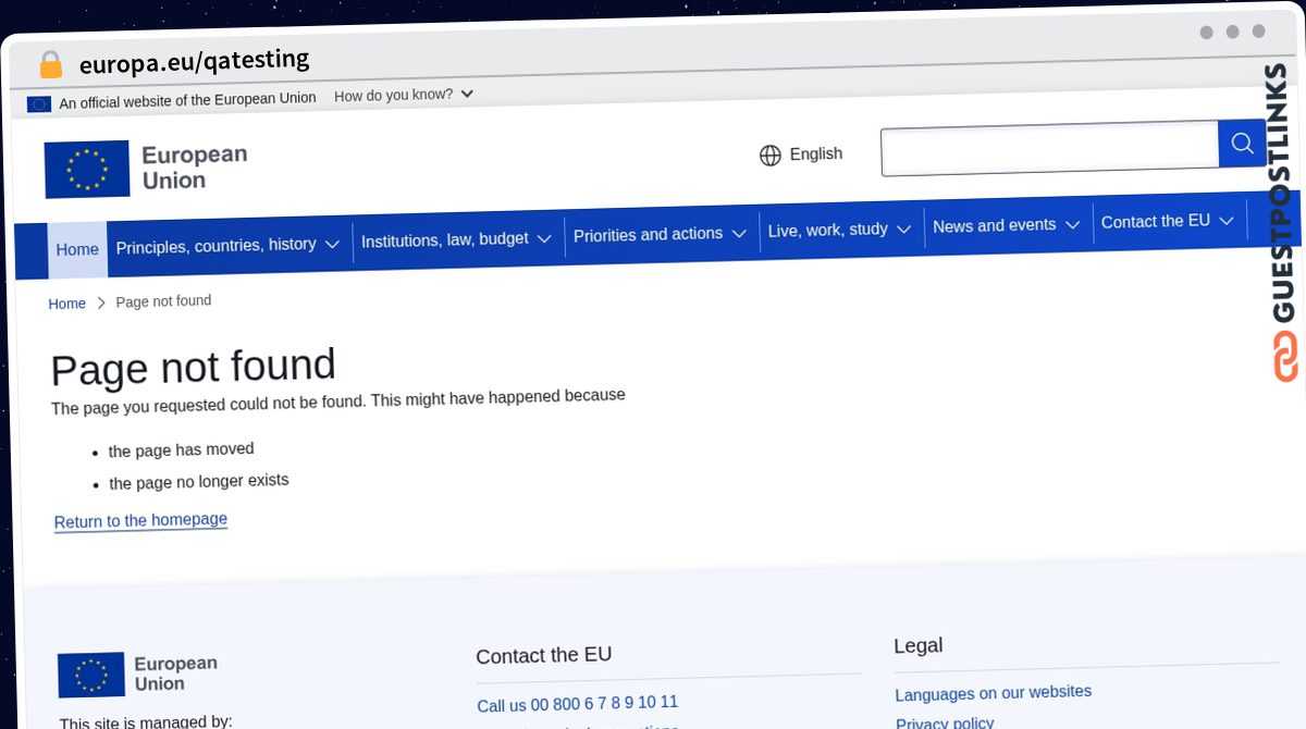 Publish Guest Post on europa.eu/qatesting