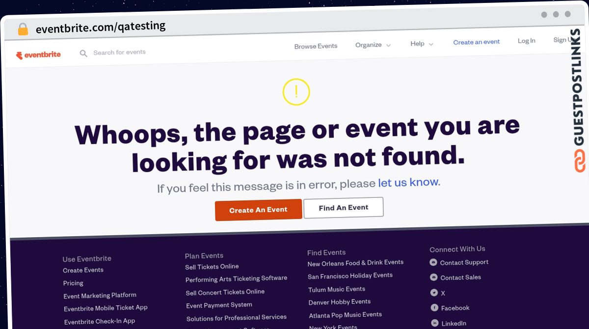 Publish Guest Post on eventbrite.com/qatesting